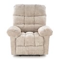 Electric recliner Hamore, beige, polyester/metal/wood, H86-100x105x100-168cm, seat height 50-55cm