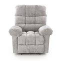 Electric recliner Hamore, grey, polyester/metal/wood, H86-100x105x100-168cm, seat height 50-55cm