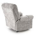 Electric recliner Hamore, grey, polyester/metal/wood, H86-100x105x100-168cm, seat height 50-55cm