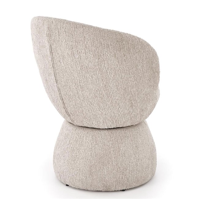 Armchair Hamen K581, swivelling, beige, steel/polyester, H82x63x62cm, seat height 48cm