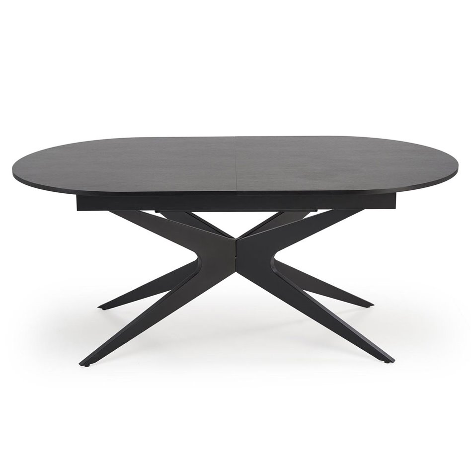 Pikendatav söögilaud Handro, must, MDF/teras, 180-240x100cm H76cm 
