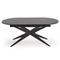 Pikendatav söögilaud Handro, must, MDF/teras, 180-240x100cm H76cm 
