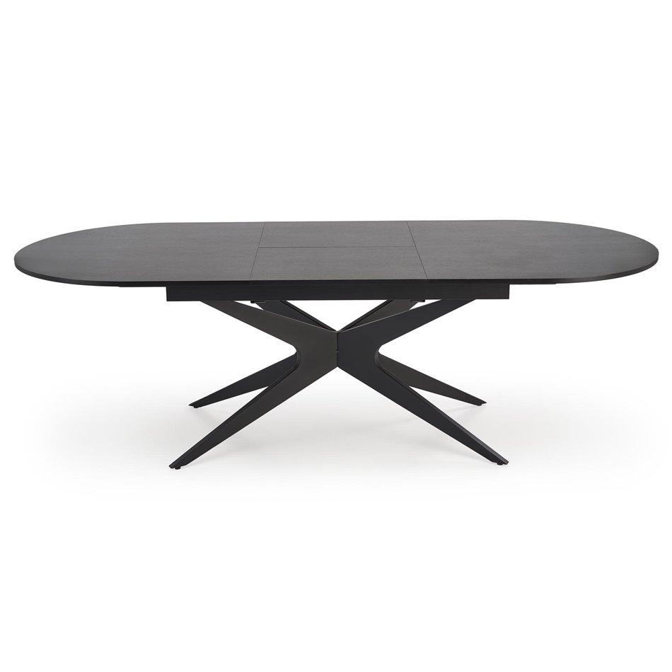 Pikendatav söögilaud Handro, must, MDF/teras, 180-240x100cm H76cm 