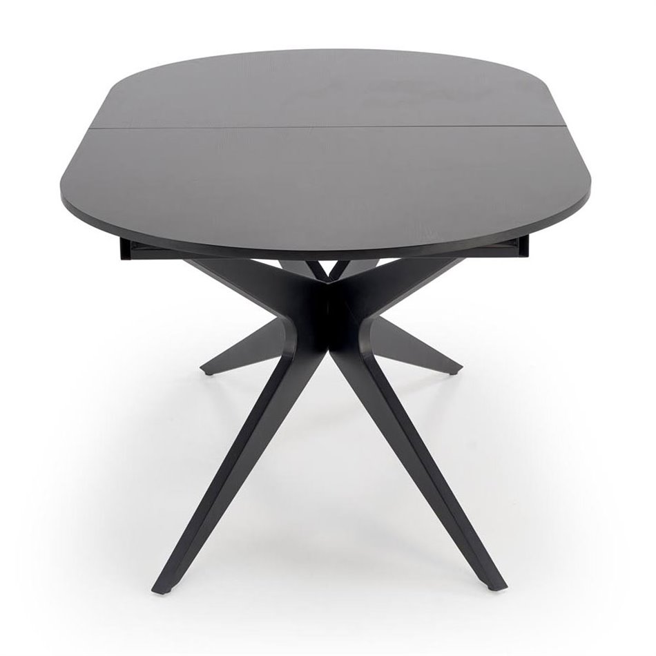 Pikendatav söögilaud Handro, must, MDF/teras, 180-240x100cm H76cm 