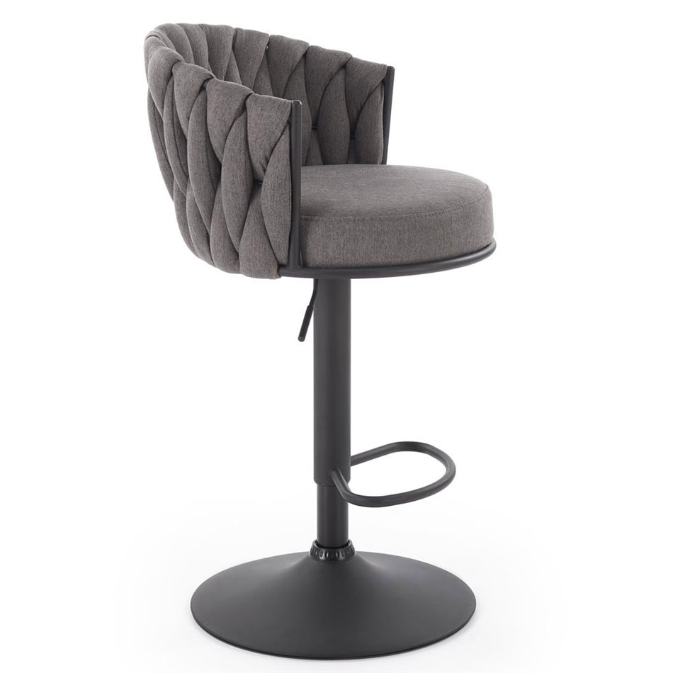 Baaritool Havigen H125, hall/must, teras/polüester, H90-105cm 54x53cm 