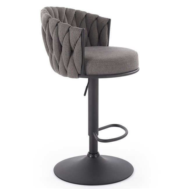 Baaritool Havigen H125, hall/must, teras/polüester, H90-105cm 54x53cm 