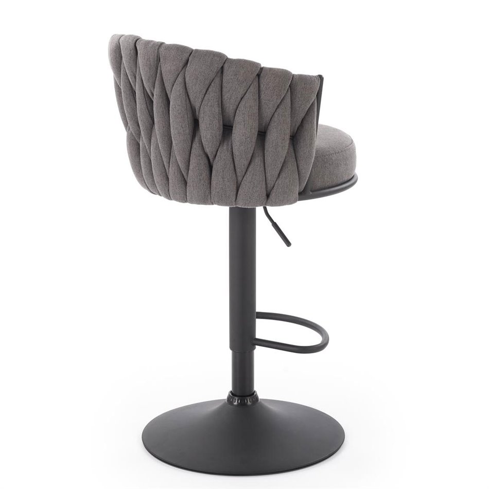 Baaritool Havigen H125, hall/must, teras/polüester, H90-105cm 54x53cm 