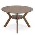 Dining table Hupero, walnut color, MDF, D120cm, H76cm 