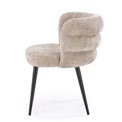 Dining chair Haimo K575, beige, steel/polyester, H79x64x62cm, seat height 51cm