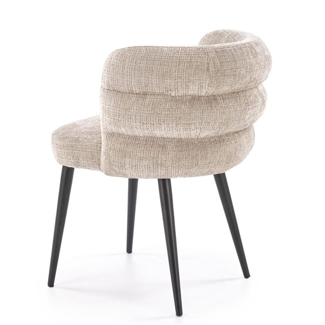 Dining chair Haimo K575, beige, steel/polyester, H79x64x62cm, seat height 51cm