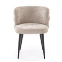 Dining chair Haimo K575, beige, steel/polyester, H79x64x62cm, seat height 51cm