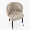 Dining chair Haimo K575, beige, steel/polyester, H79x64x62cm, seat height 51cm