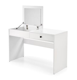 Dressing table Hegan, white, chipboard/glass, 120x50cm, H76cm 