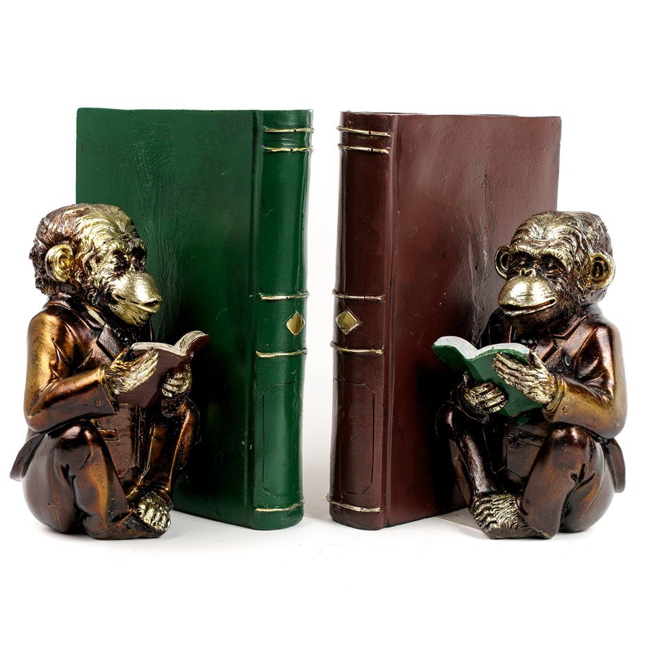 Подставка для книг Monkey Bookend, комплект, H17x21x11.5cm