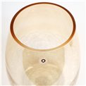 Vase Alexis cracle, glass, beige, H25cm, D19cm