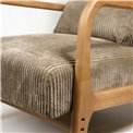 Armchair Cotele, natural/taupe, H83.5x64.5x75cm, seat height 43cm