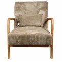 Armchair Cotele, natural/taupe, H83.5x64.5x75cm, seat height 43cm
