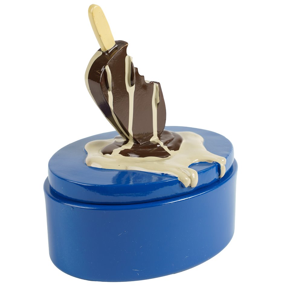 Decorative box with lid Ice cream, H18x14.5x11cm