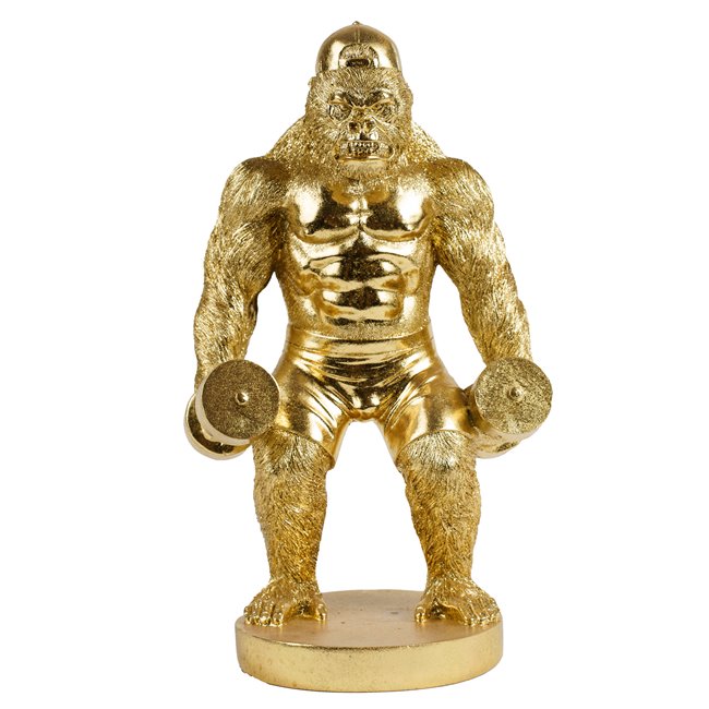 Декоративная фигурка Orangutan Gold, золотой цвет, H33x14x19cm