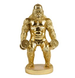 Декоративная фигурка Orangutan Gold, золотой цвет, H33x14x19cm