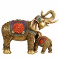 Deco figurine 2 Elephants, H25x32x15.5cm