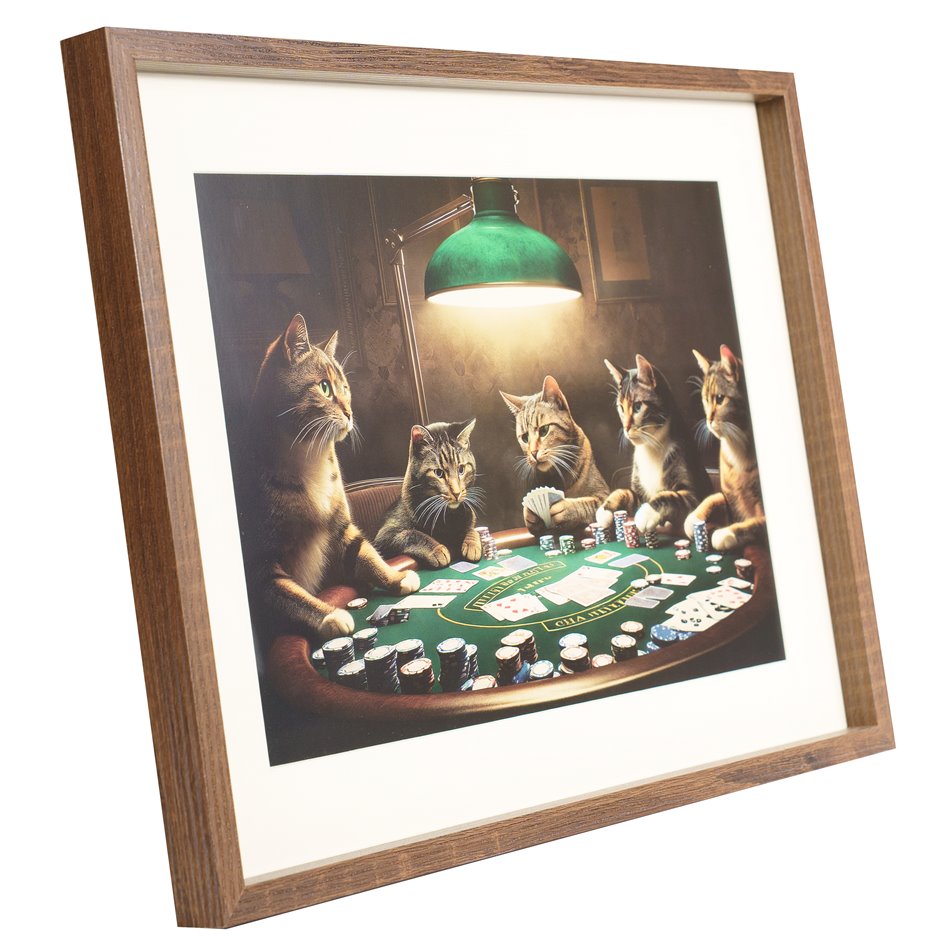 Wall art Cats Poker, 30x40cm