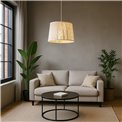 Pendant lamp Labosca, beige/golden, E27 60W(MAX), H30-110cm D35cm
