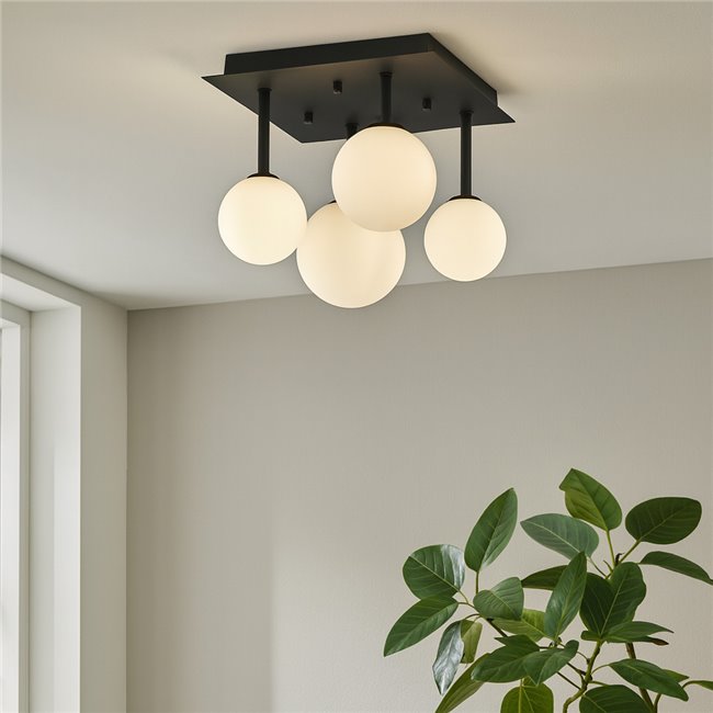 Подвесной светильник Raidon 4, белый/черный, H25x30cm, G9, 4x5W(MAX)