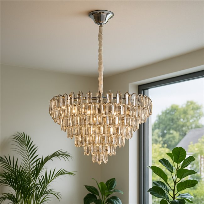 Rippvalgusti Seaton 10, H46-100cm D60cm, E14x8 40W(MAX)