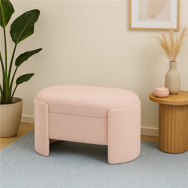 Скамья с ящиком для хранения Caldelari S, mauve цвет, H31x73x35cm