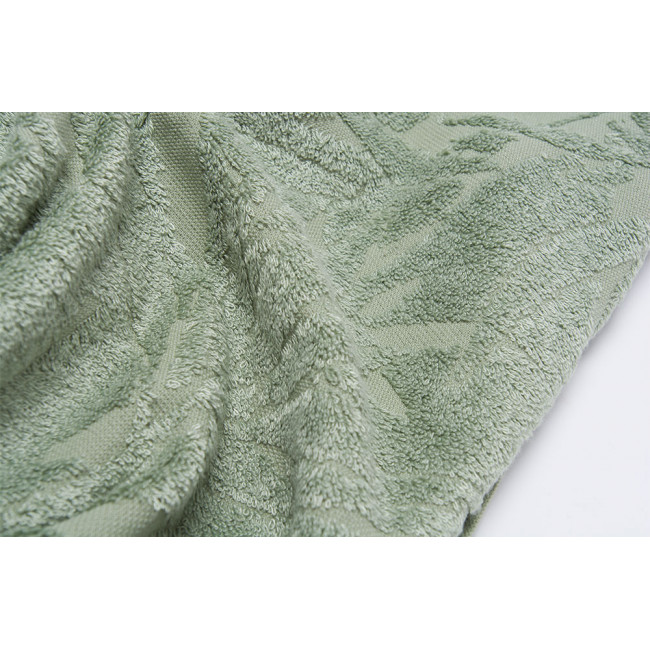 Полотенце бамбукового волокна Bamboo leaves, 50x100cm, светло-зелёное, 550g/m2