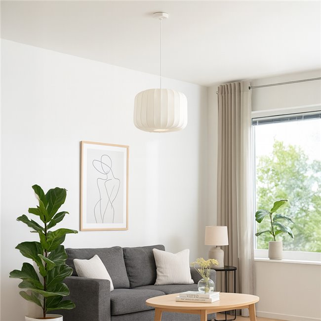 Подвесной светильник Rumar, белый, H31-120cm, D44cm, E27 40W(MAX) 