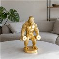 Декоративная фигурка Orangutan Gold, золотой цвет, H33x14x19cm