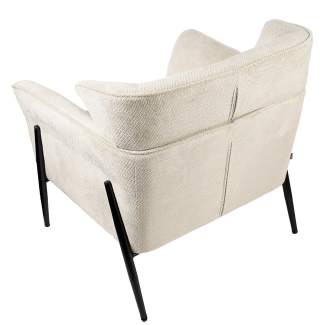 Armchair Dolni, cream color, H83x81x83cm, seat H44cm
