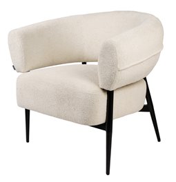 Armchair Davor, white, H71x82x74cm, seat H45cm