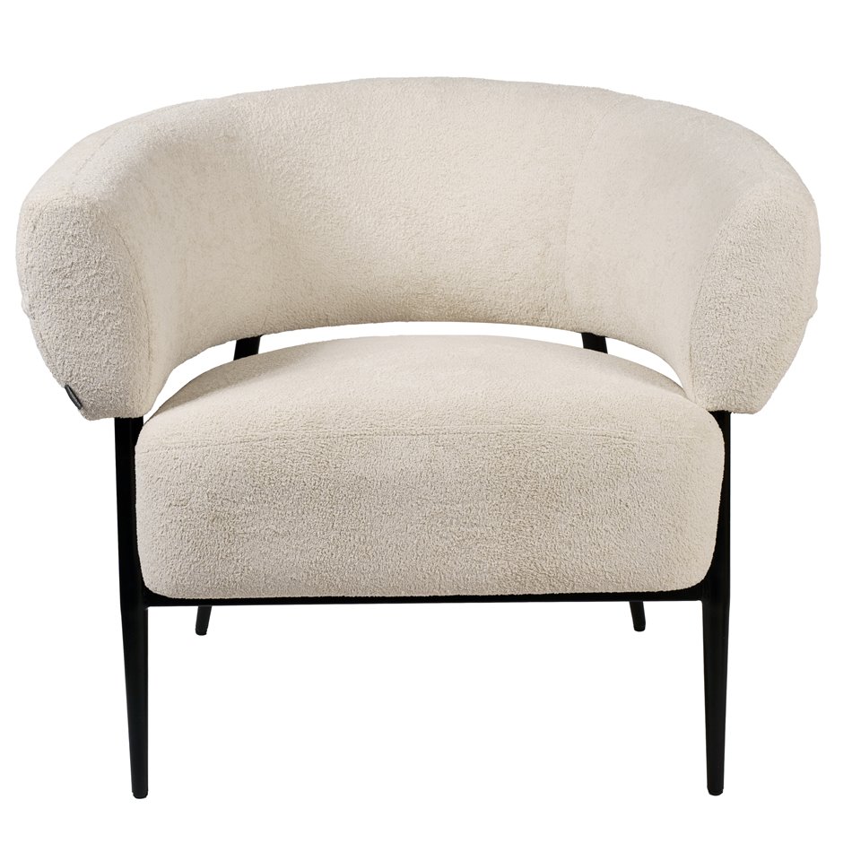 Armchair Davor, white, H71x82x74cm, seat H45cm