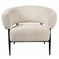 Armchair Davor, white, H71x82x74cm, seat H45cm