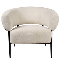 Armchair Davor, white, H71x82x74cm, seat H45cm