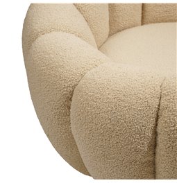 Armchair Delazo, cream color, H64xD93cm seat height 41cm