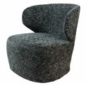 Armchair Daras, swivel, colorful 10, H76x76x73cm, seat 43cm
