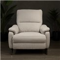 Electric recliner Olleo, light gray, H85-102x85x95-155cm, seat height 52cm