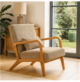 Puhketool Cotele, naturaalne/hallikaspruun, H83.5x64.5x75cm, istumisosa kõrgus 43cm