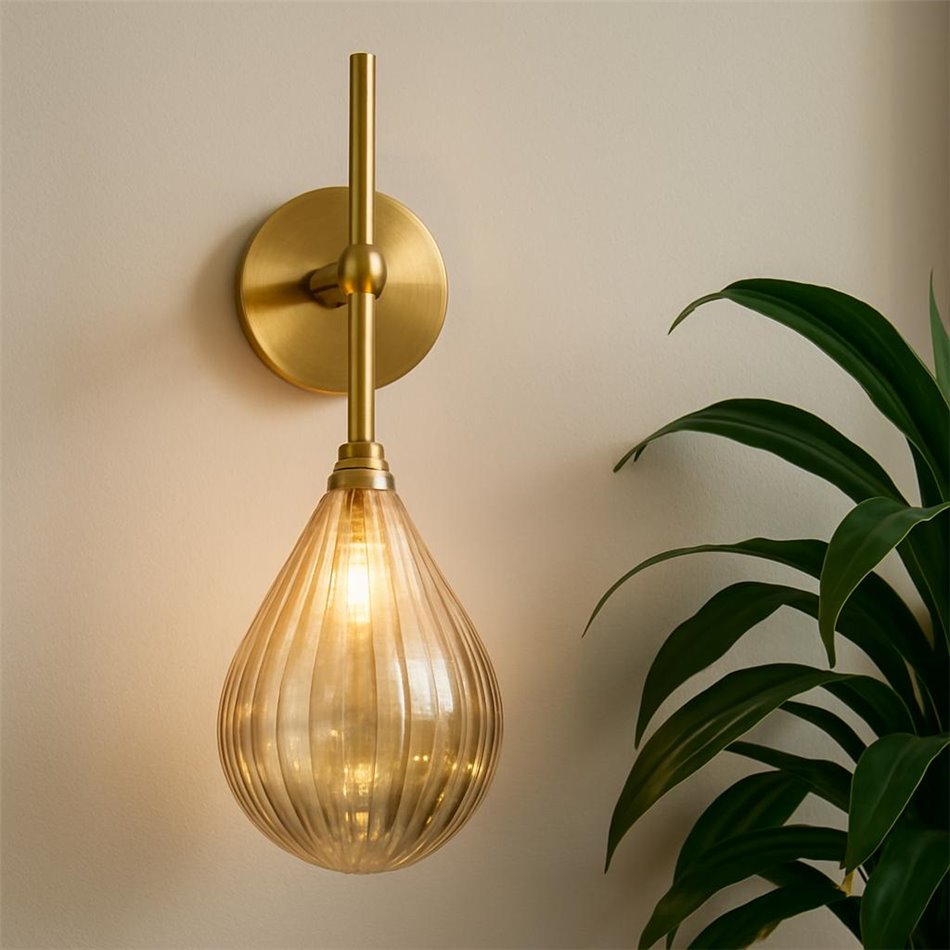 Seinavalgusti Rosera Cognac, messing, K28x20x13,5cm, G9x1 35W(MAX)