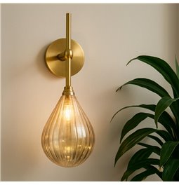 Wall lamp Rosera Cognac, brass, H28x20x13.5cm, G9x1 35W(MAX)