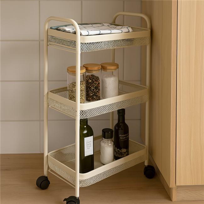 Metal trolley Mayaj, H79,6cm, 46,5x26,5cm