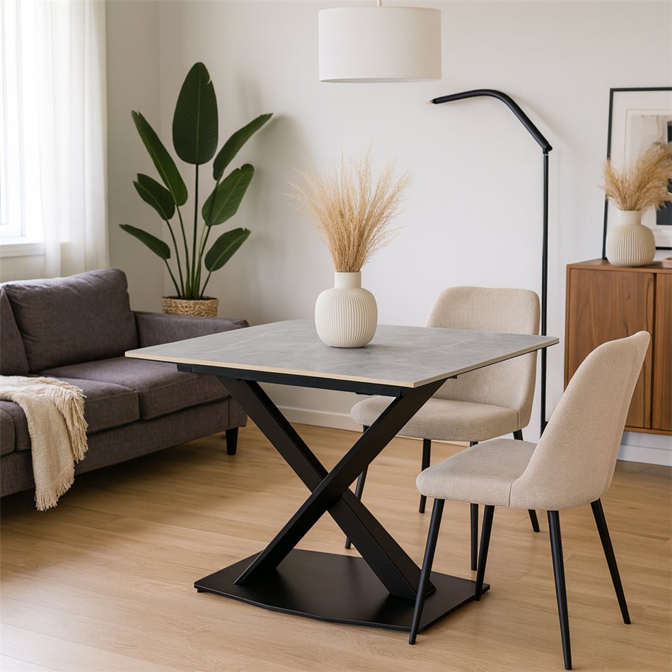 Extendable dining table Vogue, 12mm ceramic top, 140-210x90cm H76cm