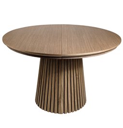 Extendable dining table Bermero, MDF/oak veneer, 120-200x120m H77cm