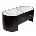 Coffee table Romanna COFF, 12mm sintered stone/MDF/oak veneer, H45x120x60cm