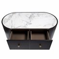 Coffee table Romanna COFF, 12mm sintered stone/MDF/oak veneer, H45x120x60cm