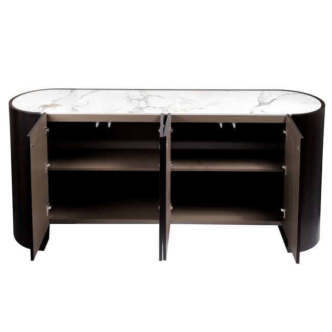 Буфет Romanna SB, 12 mm спеченный камень/MDF/дубовый шпон, H80x180x42cm